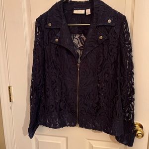 Chico’s Zip-Up Lace Jacket